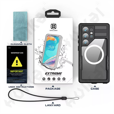 AquaShield S25 Ultra – Waterproof & Shockproof 360° Protective Case