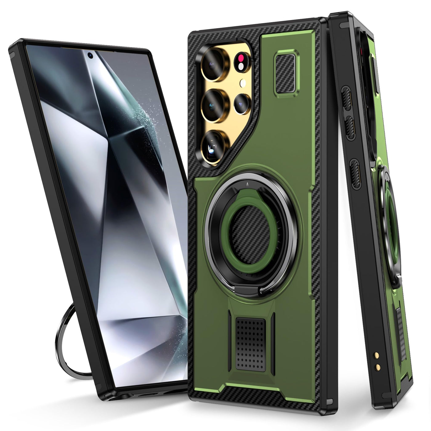 ArmorRing S25 Ultra – Military-Grade Magnetic Kickstand Case