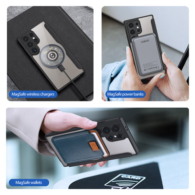 MagWallet S25 Ultra – Strong Magnetic Wallet Case with Kickstand & Wireless Charging