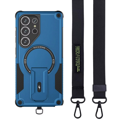 StrapShield S25 – Magnetic Kickstand Lanyard Case