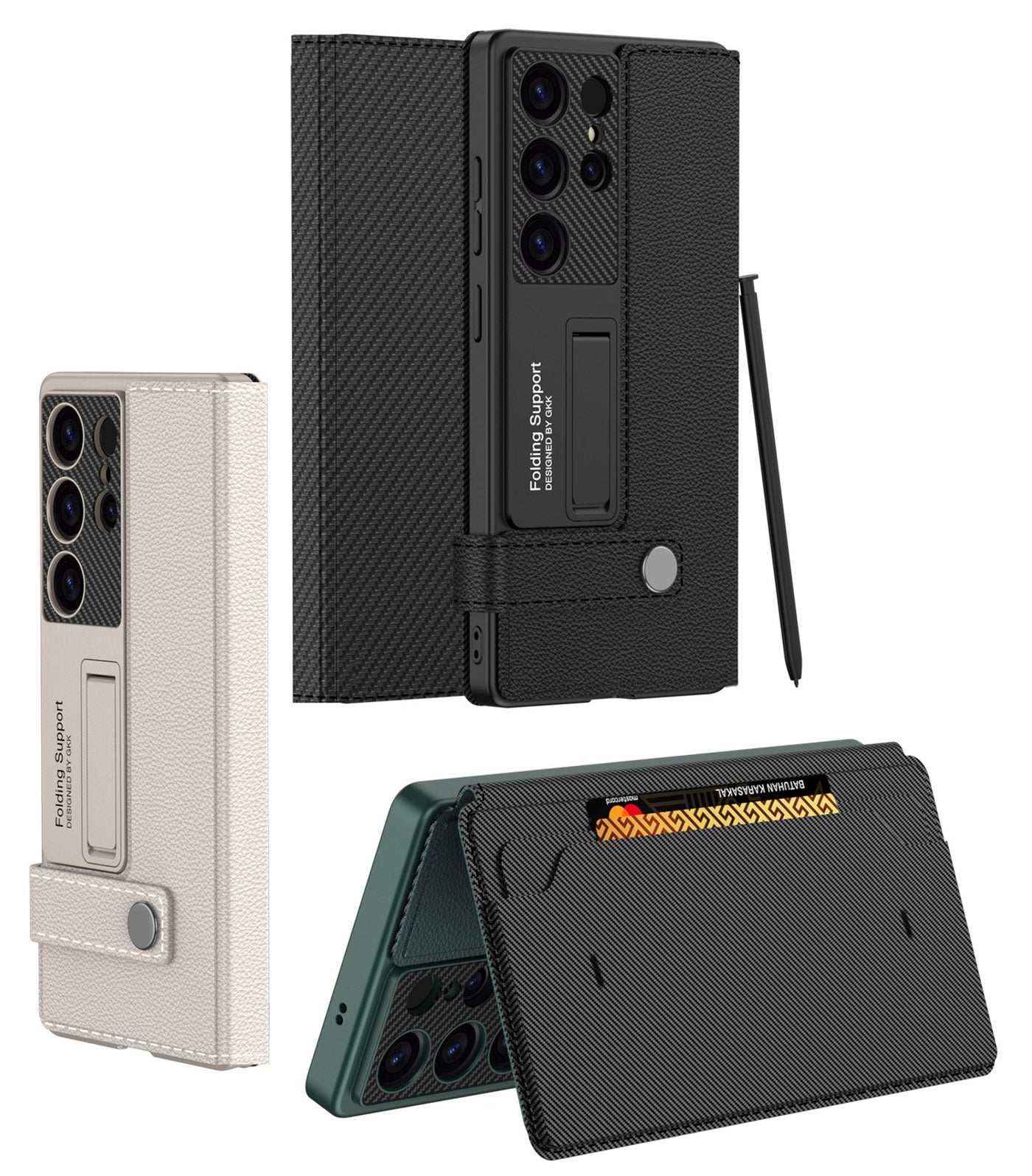 ArmorWallet S25 Ultra – Shockproof Case with Card Slot & Stand